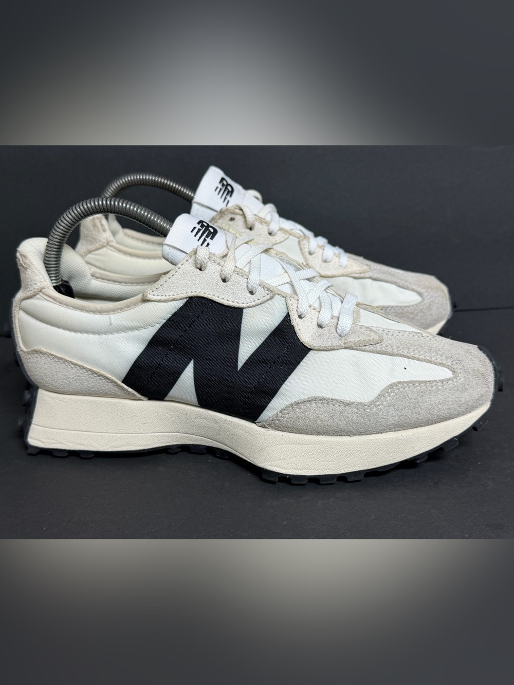 New Balance 327 Sea Salt Black Womens Sneakers WS327FE Size 8.5 Men 7 Low Top - Picture 5 of 11